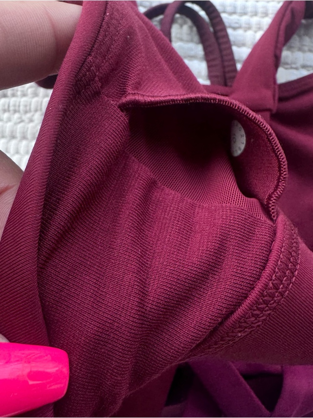 Lululemon Burgundy Sports Bra Bundle Sz 6 Strappy Light Support 2pc - Picture 9 of 14